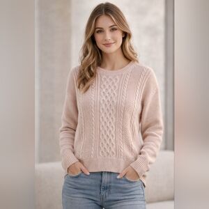 GAP Soft Pink Cable Knit Sweater